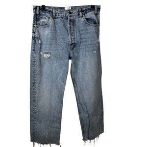 Anine Bing Women’s Light Blue Distressed Relaxed Jeans Size 31